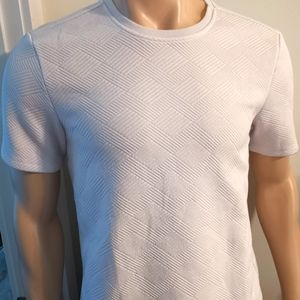 💎🆕 Guess Balboa Short Sleeve Quilted Knit Crew White XS NWT